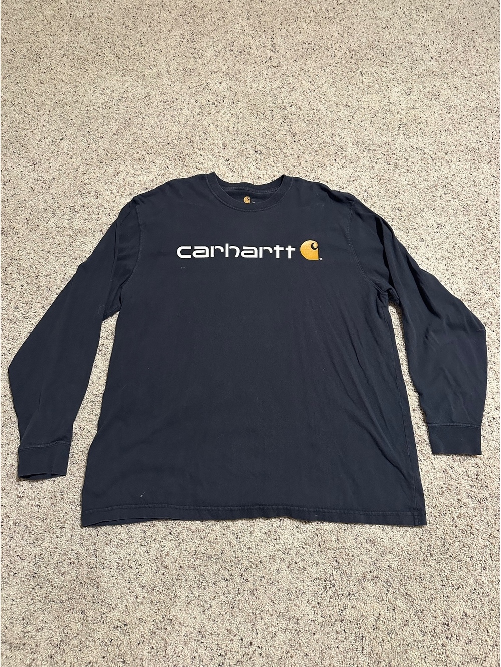 Carhartt Men's XL Long Sleeve Black Original Fit Logo T-Shirt